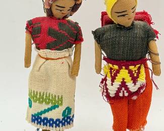 (2) Vintage Folk Art Dolls
