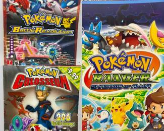 (3) Pokemon Game Guides * Pokmon Battle Revolution: The Official Strategy Guide Prima Games\n* Pokmon Colosseum: Prima’s Official Strategy Guide\n * Pokmon Ranger: Shadows of Almia The Official Pokmon Strategy Guide