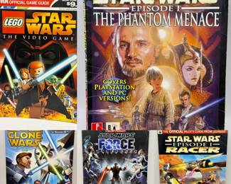 (5) Star Wars Videogame Guides * LEGO Star Wars: The Video Game Prima Official Game Guide\\n* Star Wars Episode I: The Phantom Menace Prima’s Official Strategy Guide\\n* Star Wars: The Force Unleashed Prima Official Game Guide\\n* Star Wars: The Clone Wars Lightsaber Duels Prima Official Game Guide\\n * Star Wars Episode I: Racer Official Nintendo Player’s Guide