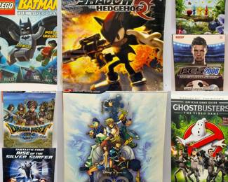 (8) Video Game Guides Feat Shadow The Hedgehog & Lego Batman * LEGO Batman: The Videogame Prima Official Game Guide\n* Ghostbusters: The Video Game Official Game Guide\n* PES 2008: Pro Evolution Soccer Official Guide & Coaching DVD\n* Fantastic Four: Rise of the Silver Surfer BradyGames Official Strategy Guide\n* Kingdom Hearts II BradyGames Signature Series Guide\n* Shadow the Hedgehog Prima Official Game Guide\n* Dragon Quest IX: Sentinels of the Starry Skies BradyGames Signature Series Guide\n * Pikmin 3 Prima Official Game Guide