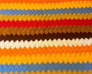 Dynamic Colors Crochet Row Blanket