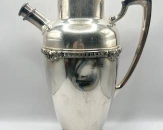 11” 1920s-1940s Melford Cocktail Shaker — Pure Silver Electroplated on White Metal