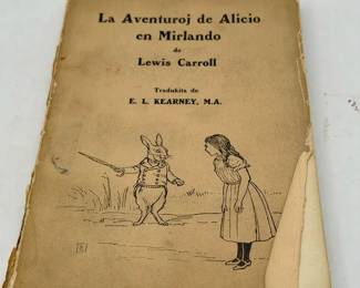 1910 First Edition Of Esperanto translation of Alice’s Adventures in Wonderland by E. L. Kearney