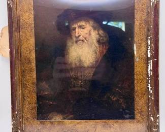 Rembrandt “The Philosopher” Or Portrait of a Bearded Man in a Black Beret (1654) Framed Print