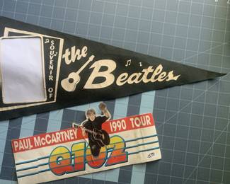 Beatles Flag and Paul McCartney Concert Bumper Sticker