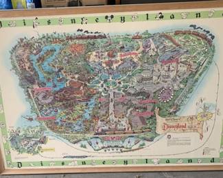 Framed 1964 Disneyland Map