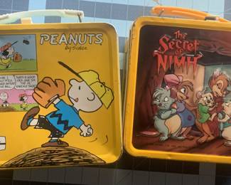 Peanuts and Secret of Nimh Lunch boxes