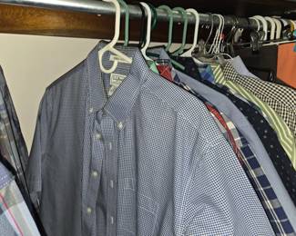 Mens clothing includes LL Bean and Chaps