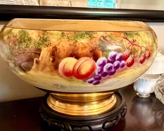 Large hand painted Pickard bowl 