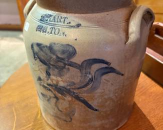 Painted Stoneware Crock - As Is