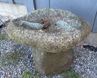 Granite Birdbath