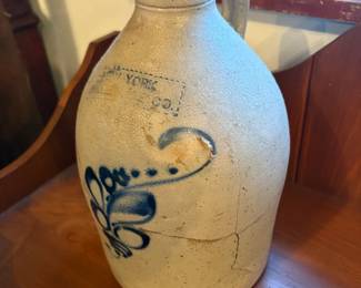 Painted Stoneware Jug - As Is
