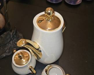 Vintage Art Deco iridescent pearl tea/coffee set