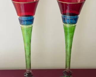 Vintage Pier 1 champagne flutes