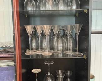 Assorted wine glasses and cocktail glasses