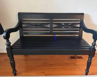 Wooden accent bench