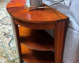 Pair of demilune side tables