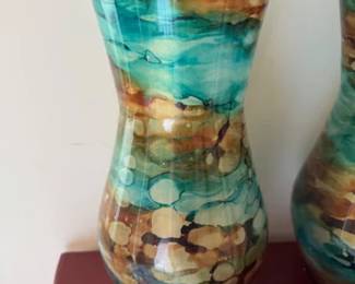 Pair of art glass vases