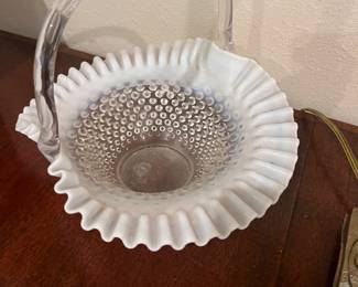 Fenton glass basket