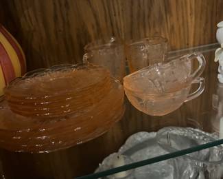 Vintage glass tea set