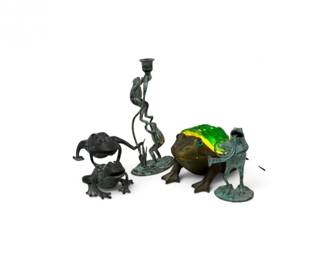 62 MetalFrogFigurineCollectionNightlightCandleholderMusician