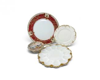 19 HavilandLimogesSatsumaAnchorHockingStyleChina4Pcs