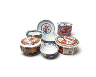 181 AssortedAsianPorcelainBowlsLiddedDishesMarked