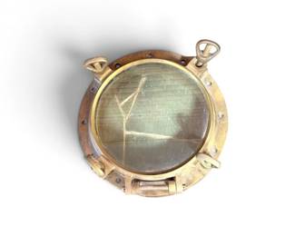 260 VintageBrassShipPortholewHingedGlassWindow
