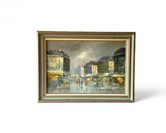 26 OriginalSignedOilPaintingEuropeanCityStreetScene