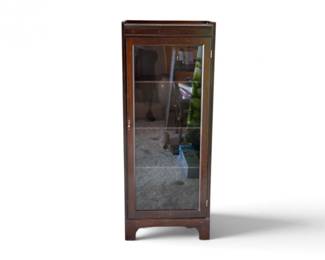 74 VintageWoodGlassDisplayCabinet4Shelves