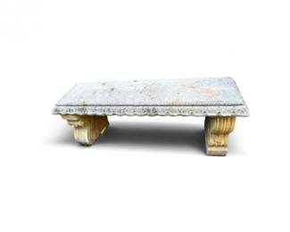 95 DecorativeCementGardenBenchwOrnateScrollwork