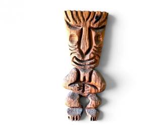 252 HandCarvedSolidWoodTikiFigure