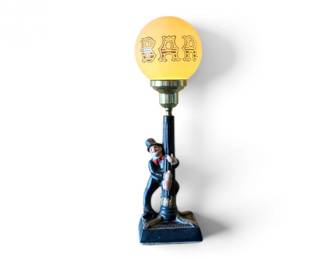 255 VintageCharlieChaplinStyleCeramicBarLamp
