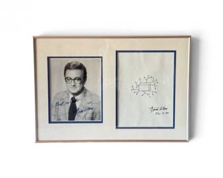 122 SteveAllenAutographedPhotoSignedOriginalDrawingFramed