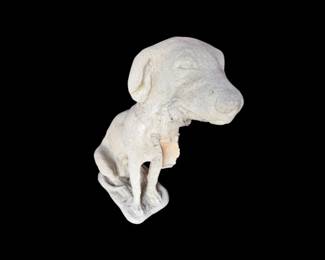 77 CementSittingDogGardenStatue23H