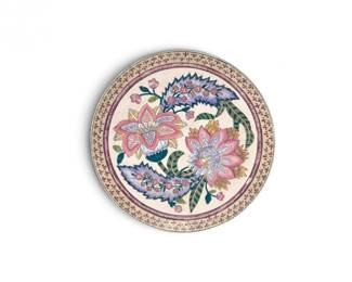 180 BainbridgeToyoEmbossedFloralPotteryPlateArtistStamped