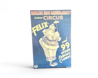 192 VintageRinglingBrosBarnumBaileyCircusFelixClownPosterBoard