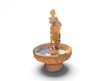 139 LargeHeavyClassicalFiguralCementGardenFountain