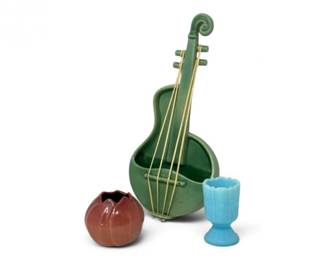 282 VintageRedWingRosemeadeFentonArtPotteryTrio
