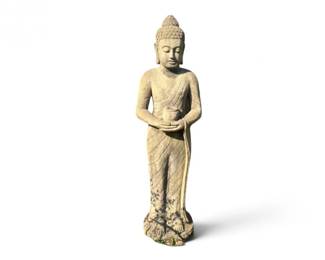 111 LargeCementStandingBuddhaOutdoorGardenStatue60H