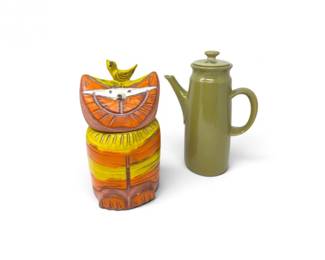 63 PeopleLoverOwlCookieJarFranciscanPebbleBeachStyleCoffeePot