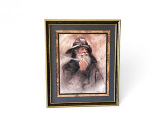 160 OldSaltySeaCaptainLithographbyRTolanArtistSigned