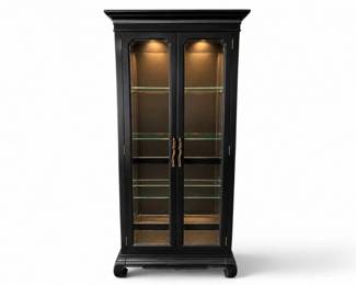 9 AmericanofMartinsvilleLightedBeveledGlassDisplayCabinet
