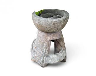 107 WeatheredCementOutdoorGardenFountain