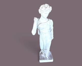 123 ClassicalGreekStyleDrapedGoddessCementGardenStatue53H