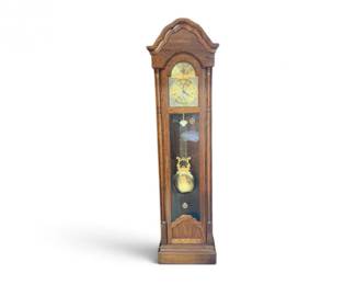258 VintageRidgewayGrandfatherClockwMoonDialChime80Tall