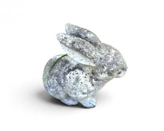 157 CementOutdoorBabyRabbitGardenStatue