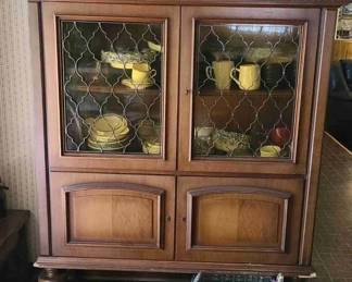 1969 Gustav Eikholt Walnut Standvitrine from Rietberg, Germany. Completely verified historical provenance with authentic original factory tag on back.