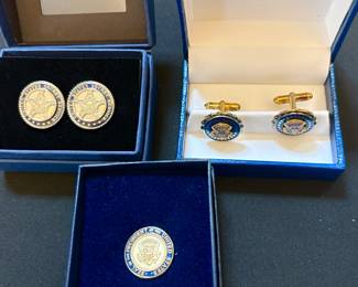 Presidential memorabilia and souvenirs, including cufflinks, lapel pins, etc.