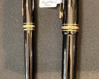 Montblanc ballpoint (L) and Meistertuck fountain pen (R)